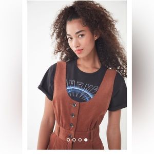 Urban Outfitter Brown Corduroy Button Down Jumpsuit Size 0